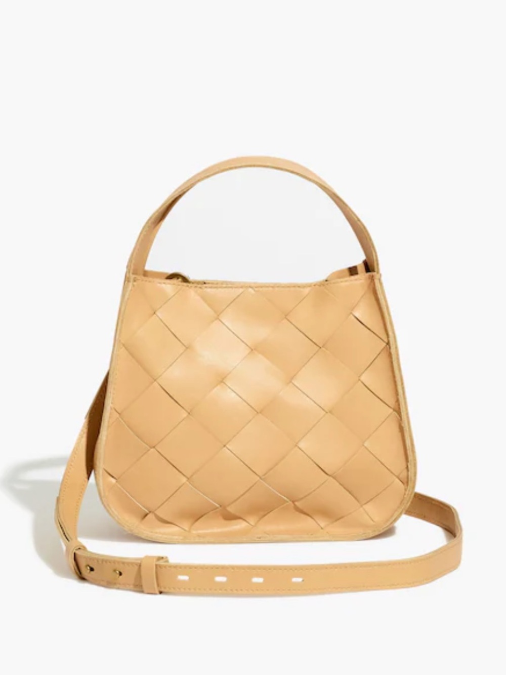 Madewell Sydney Crossbody Bucket Bag Woven Leather